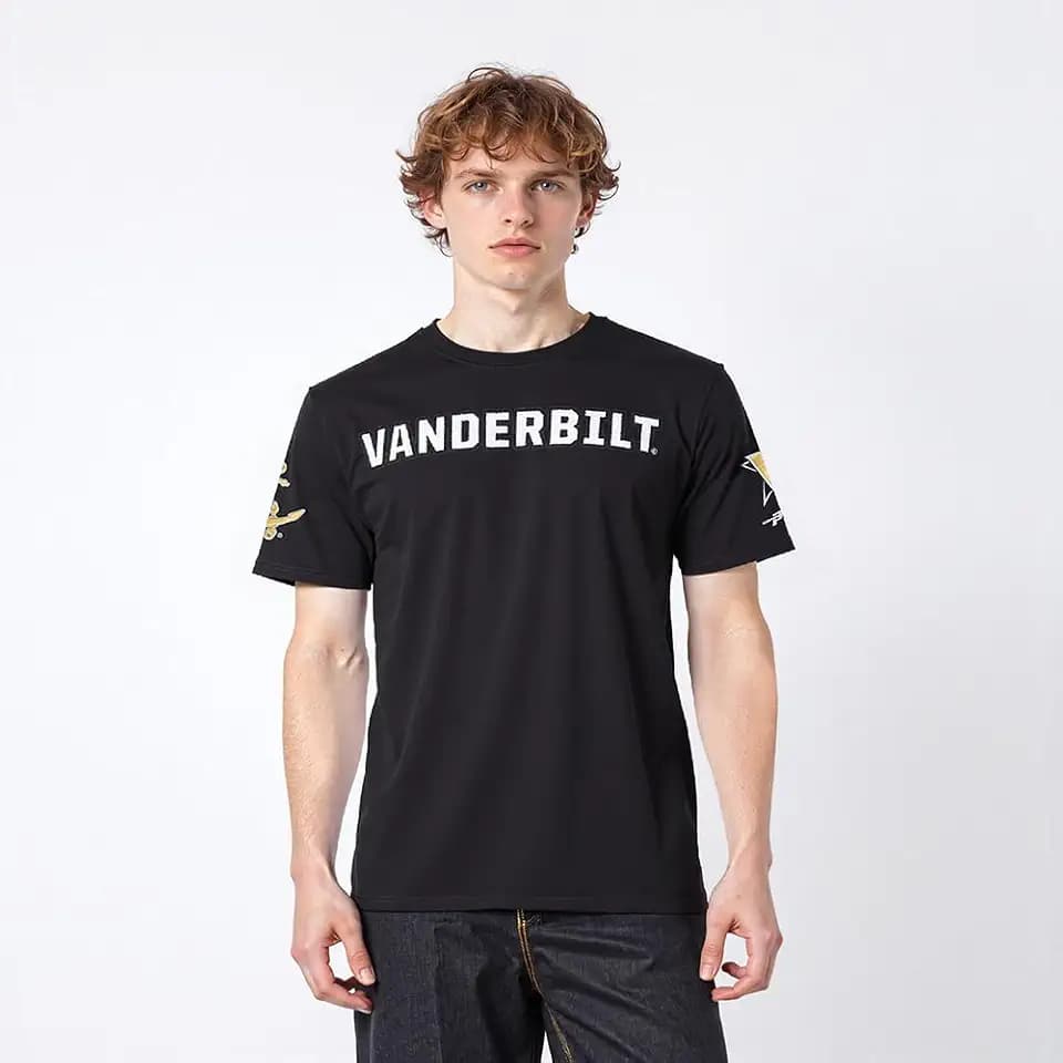 Pro Standard Men's Vanderbilt University Classic Chenille Short Sleeve Tee Black L