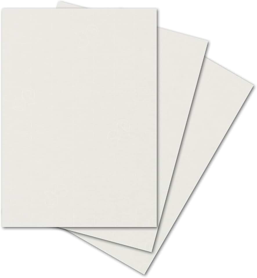 ARTOZ 50x Briefpapier - Ivory-Elfenbein DIN A4 297 x 210 mm - Edle Egoutteur-Rippung - Hochwertiges Designpapier Urkundenpapier