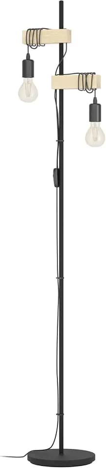 EGLO Stehlampe Townshend, 2-flammige Vintage Stehleuchte