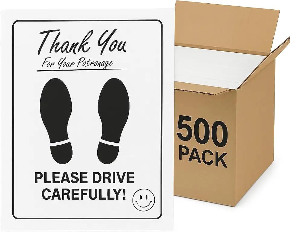 Hi-Tech Disposable Paper Car Floor Mats – Heavy Duty Waterproof Auto Mats – Weather Resistant, Tear Resistant, Fits All Vehicles – Perfect for Dealerships, Detail Shops & Car Washes – 500 Pack