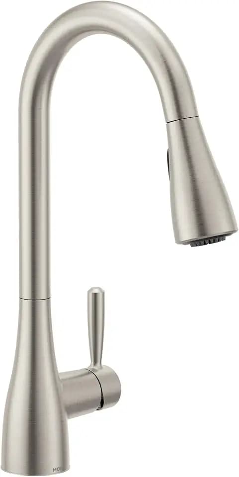 Moen Shoreway Single Handle Pull-Down Kitchen Faucet with Power Clean and Reflex, Spot Resist Stainless, 87236SRS