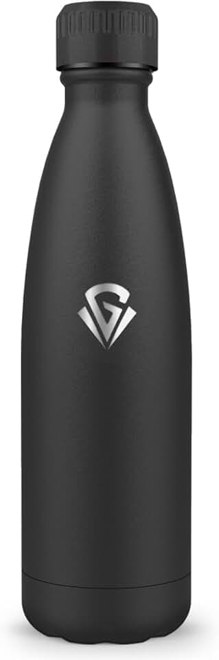 Motswedi Trinkflasche, 750 ml BPA-frei, Thermoskanne, Auslaufsichere Doppelwandige, Wasserflasche, 18/8 Edelstahl, Thermosflasche, Trinkflasche Kohlensäure Geeignet, Schwarz