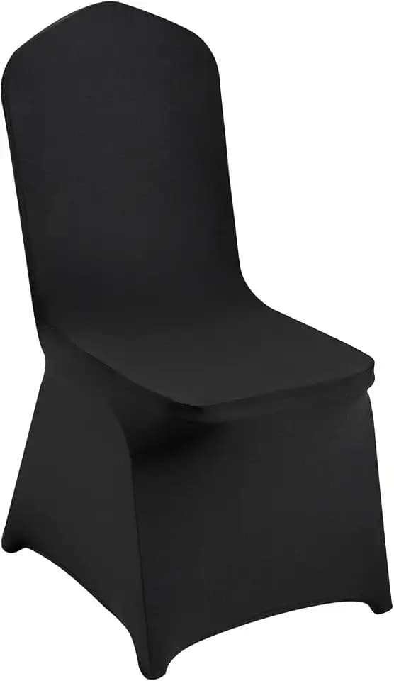 VEVOR Stuhlhussen aus Elastischem Spandex für Klappstühle, Universell Passender Stuhlbezug, Abnehmbare & Waschbare Schonbezüge, für Hochzeit, Urlaub, Bankett, Party, Feier, Essen (30 Stück, Schwarz)