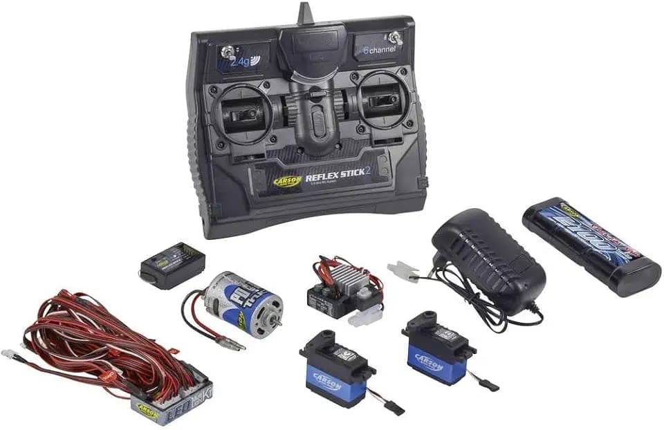 Carson 500501015 - Reflex Stick Truck-Set 2.4G 6 Kanal, Modellbau, Zubehör,2,4 GHz Fernsteuerung, Empfänger, inkl. Zubehör, Anleitung