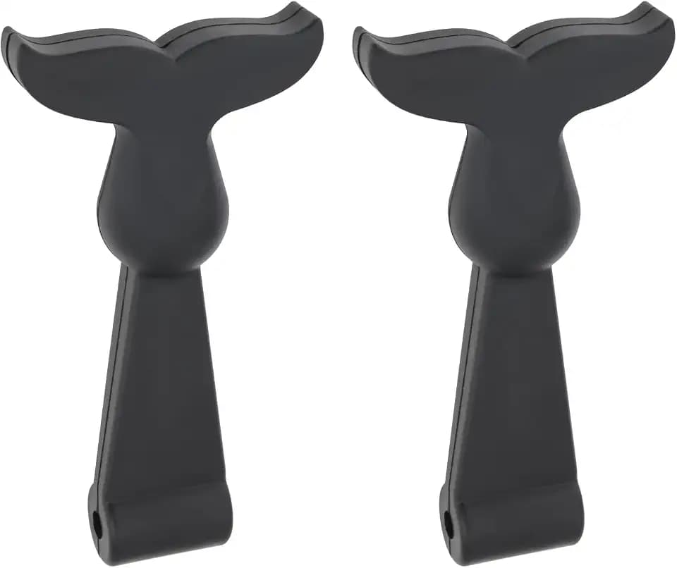2pcs Whale Tail Cooler Lid Latches 12.5x6.5x3cm Whale Tail Design T Shaped Rubber Latches Compatible with ORCA Coolers Black