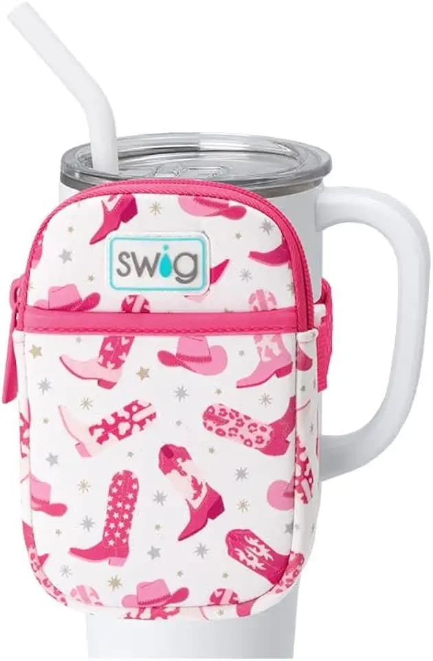 Swig Life Mega Mug Pouch, Water Bottle Bag with Adjustable Strap, Water Bottle Fanny Pack with Zippered Phone Pocket, Holds Travel Essentials, Bottles, Tumbler Accessories