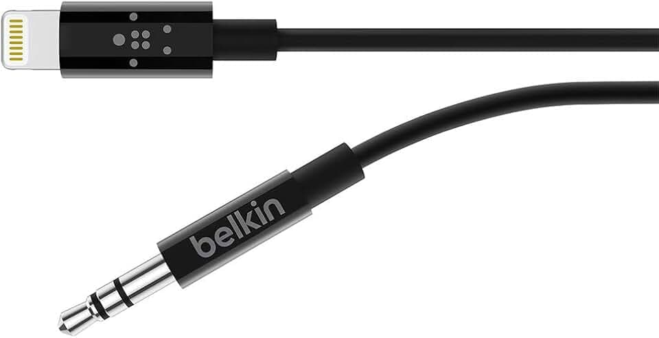 Belkin Lightning to 3.5mm Audio Cable, 6ft, Black