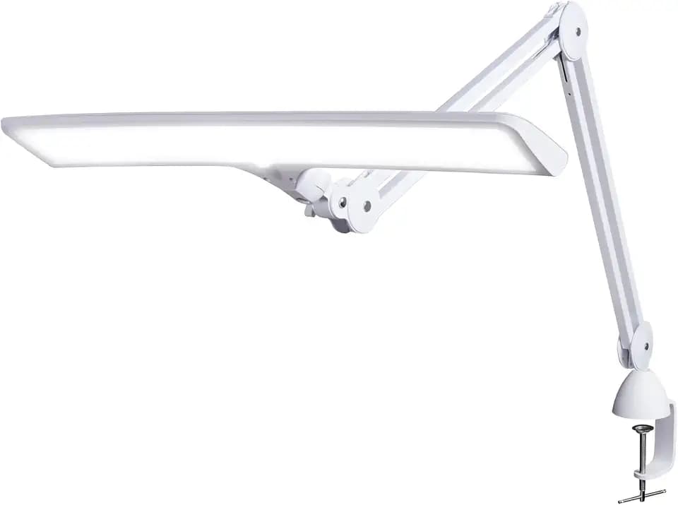 daylight Company Lumi Task Lamp, Bastelleuchte, superhelle Schreibtischlampe, per Touch dimmbar, 2 Helligkeitsstufen, ideale Tischleuchte, Zeichenlampen – Metall – 15 W, White