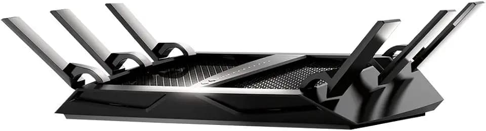 Netgear Nighthawk R8000-100NAS X6 Gaming Router mit X6 AC3200 Tri-Band WiFi Technologie (3200 Mbit/s, 1x USB 3.0, 1x USB 2.0, 5X Gigabit Ethernet Ports) schwarz [US Modell]
