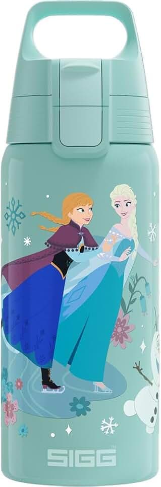 Sigg - Isolierte Trinkflasche Kinder - Shield Therm ONE Frozen - Für Kohlensäurehaltige Getränke Geeignet - Auslaufsicher & Leicht - BPA-frei - Aqua - 0,5L