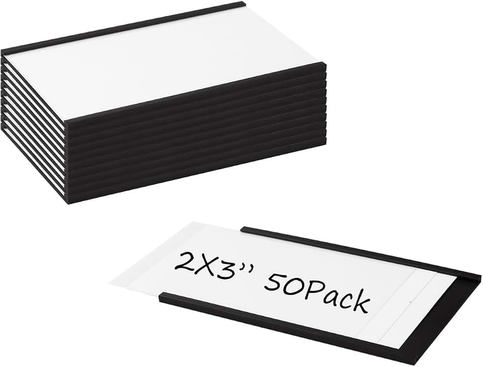 Realth Magnetische Etikettenhalter 50 Stück 50MM X 76.2MM
