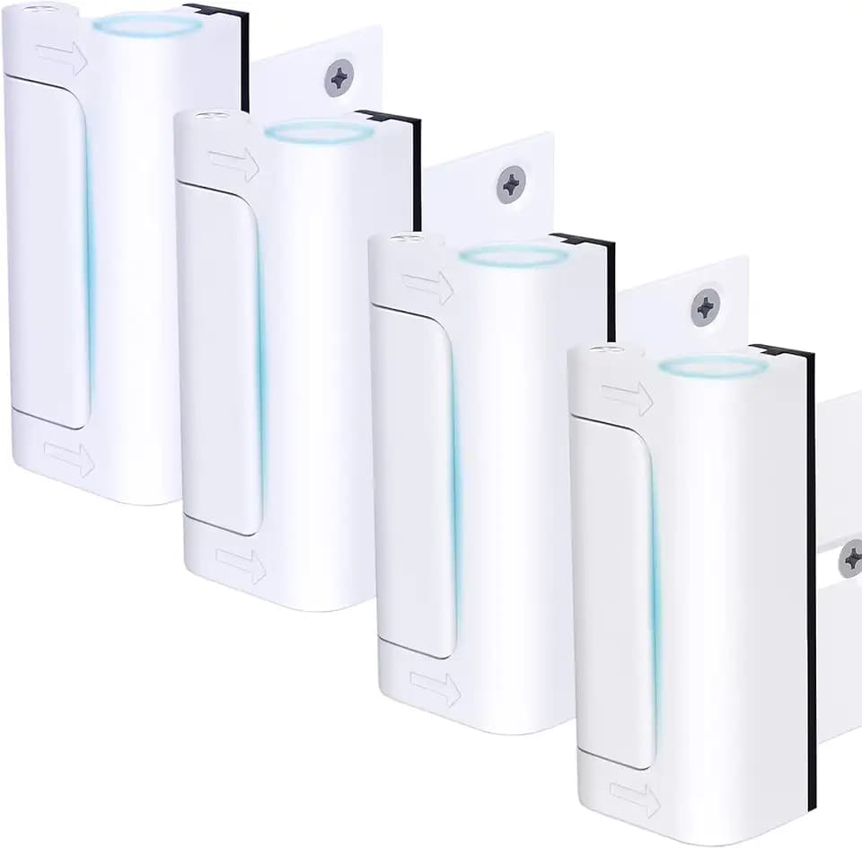 4 Pack Door Reinforcement Lock, Home Security Door Lock, Child Proof, White