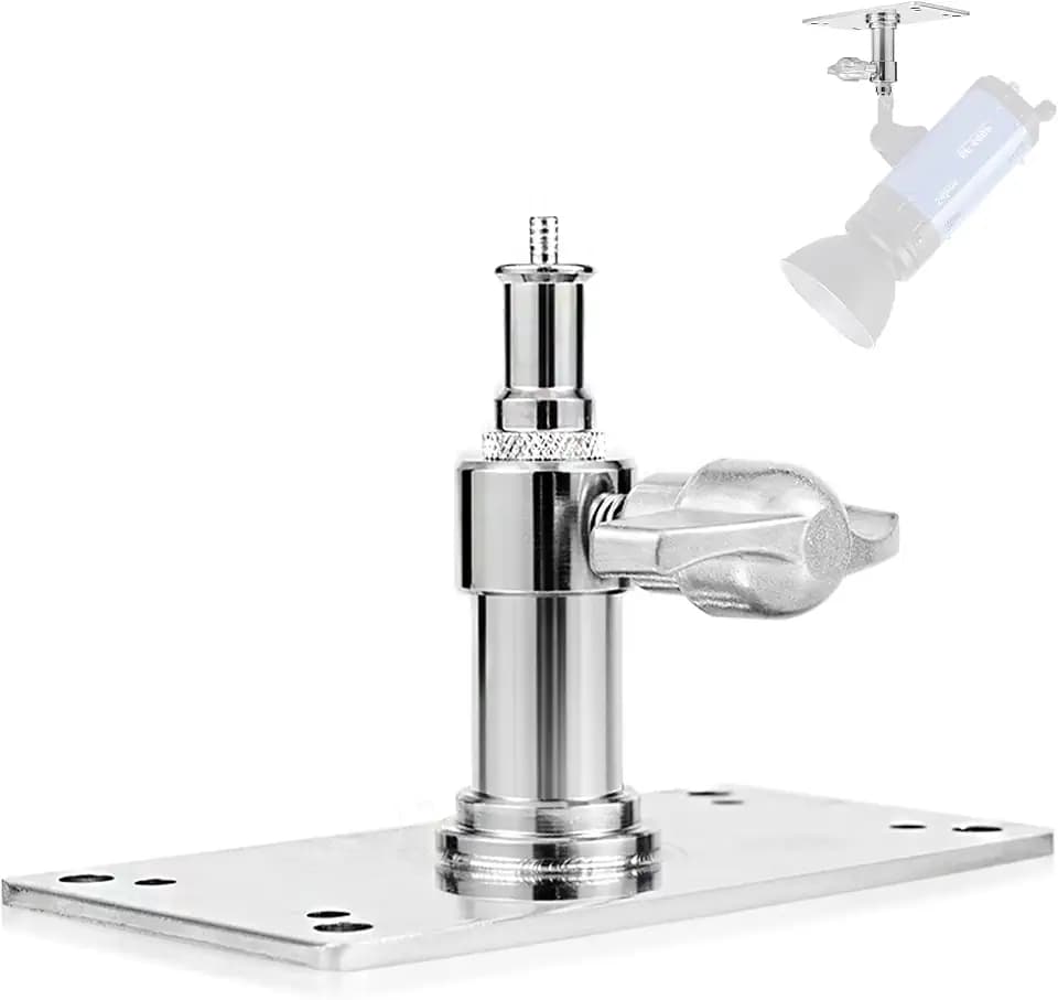 Meking Overhead Camera Wall Mount,3.34 in Wall Plate with 1/4 and 3/8 Screw