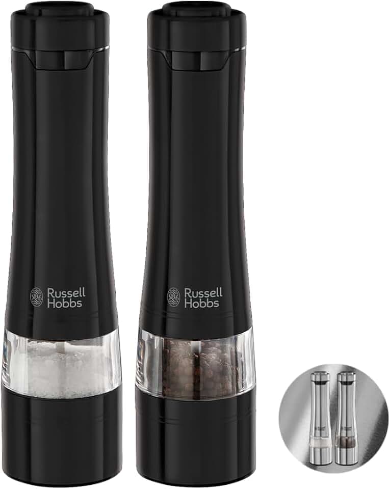 Russell Hobbs Salz- und Pfeffermühle, Elektrisch, Schwarz, 2er Set