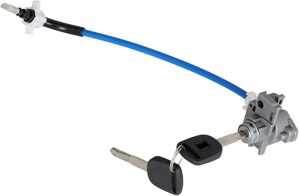 LABLT Left Driver Side Door Lock Cylinder with Cable 2‑Key Replacement for Honda Accord 2008 2009 2010 2011 2012 72185-TA0-A01 72185TA0A01