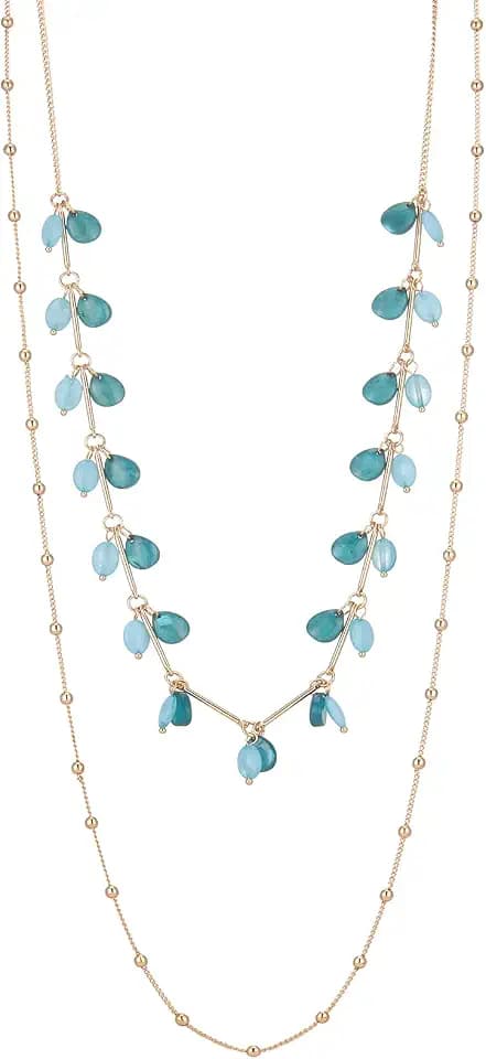 BULINLIN Layered Long Necklaces for Women Long Beaded Chain Necklace CostumeJewelry Mothers Day Gifts for Mom