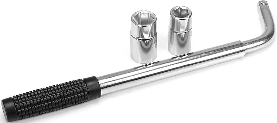 BIG RED Telescoping Wheel Lug Nut Wrench 11/16", 3/4", 13/16", 7/8" with Double-Sided Lug Nut Sockets, T39234