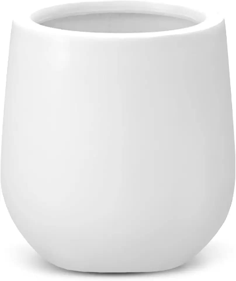 Sereno Fiberstone Tapered Planter, Matte Finishes (S, White)
