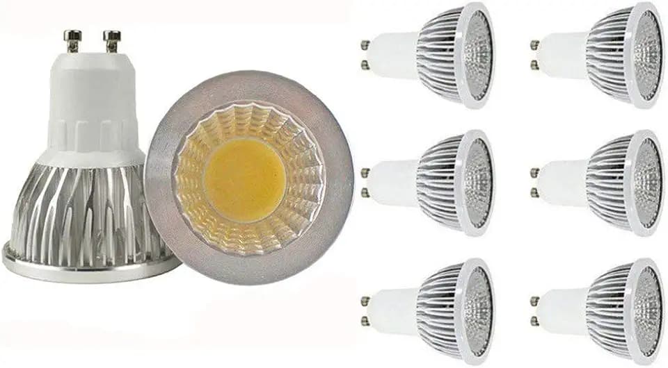 GU10 LED Bulbs GU10 5W COB LED Bulbs Spotlight Bulb GU10 Base 5W 110V Not Dimmable,5W (Equivalent to 35W Halogen Bulb),Warm White 3000K,6 Pack