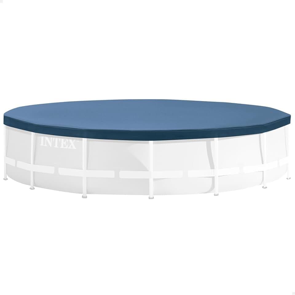 INTEX Poolabdeckung rund Ø 457 cm für Frame Pools, Winterabdeckplane Sommerabdeckplane - Einfache Montage, blau (28032)