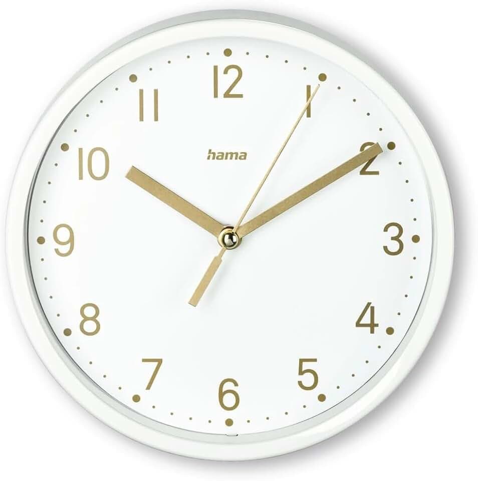 Hama Tischuhr Uhr ohne Tickgeräusche, analog, kleine Standuhr