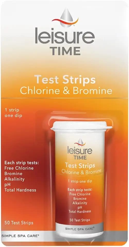 Leisure Time 45006A, Spa & Hot Tub Test Strips for Chlorine and Bromine