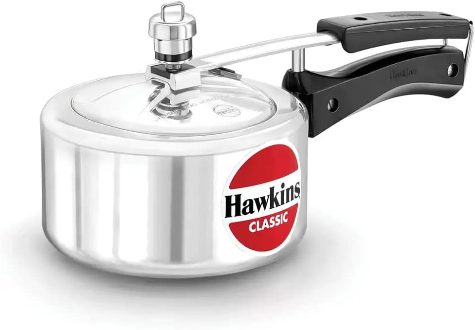 HAWKINS Classic CL15 Schnellkochtopf aus Aluminium, 1,5 l, klein, silberfarben