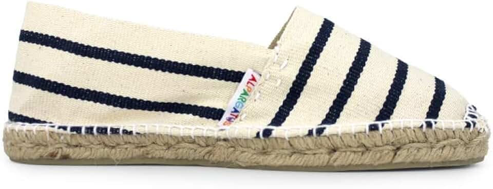 Unisex-Espadrilles mit Streifenmuster, handgefertigt in Spanien