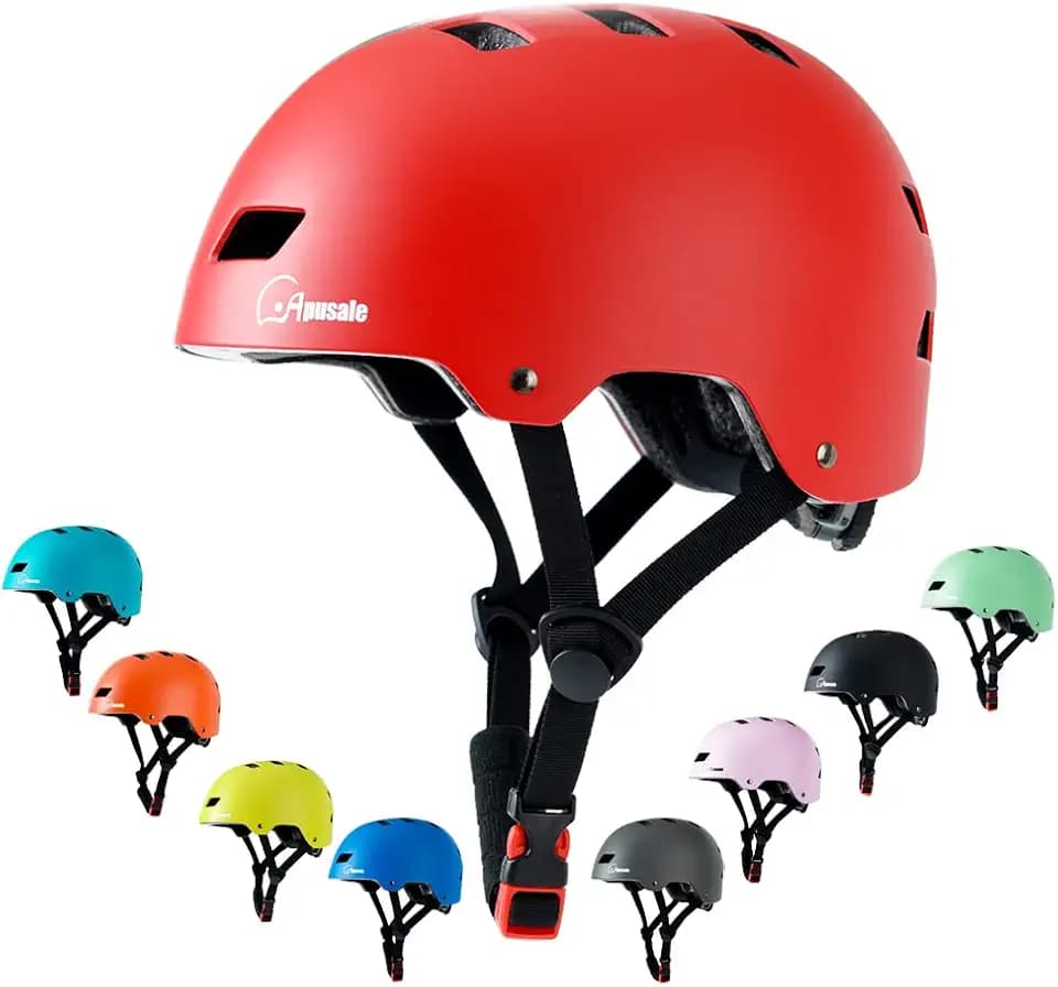 Bike Skateboard Helmet, 3 Sizes for Adult Youth Kids Women Men Boys Girls