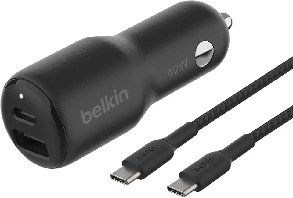 Belkin BoostCharge 42W Car Charger with USB-C to C Cable