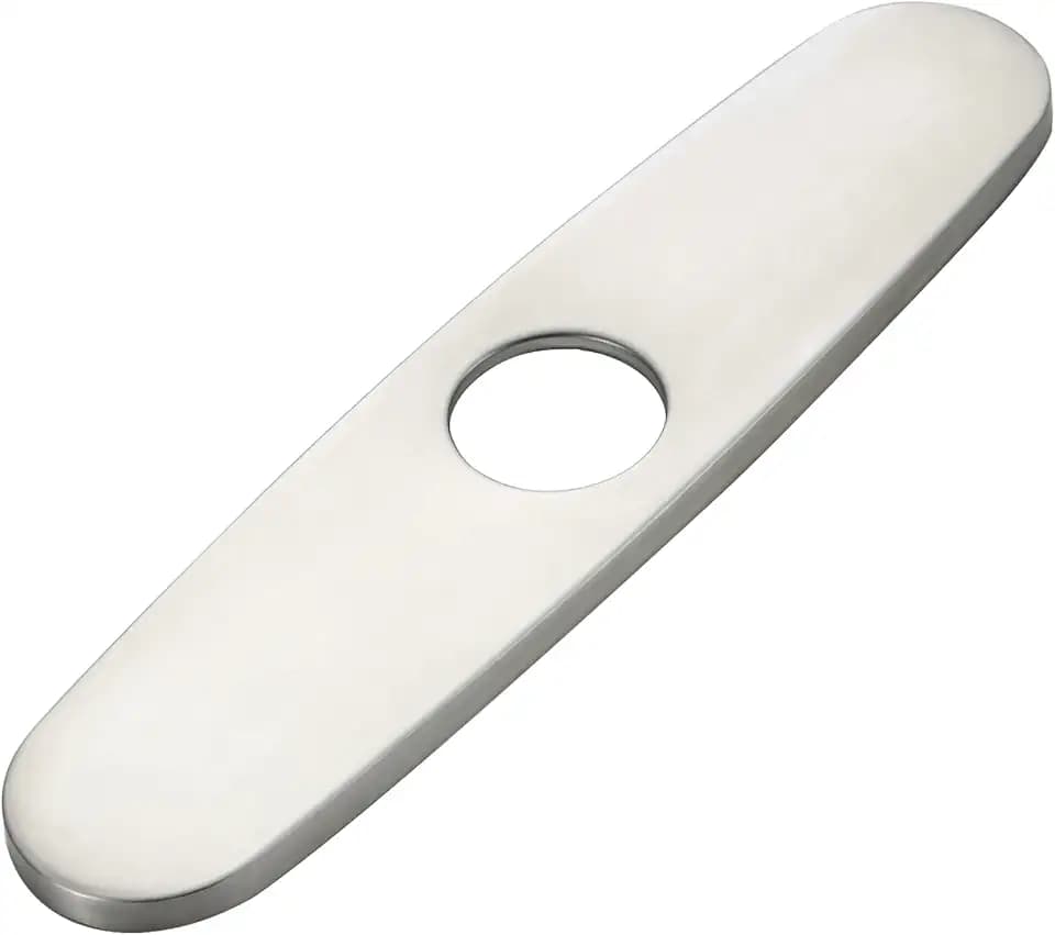 Hole Cover Deck Plate Escutcheon 10 Inch for Bathroom or Kitchen Sink Faucet Single Hole Stainless Steel Brushed Nickel Faucet Deck Plate…