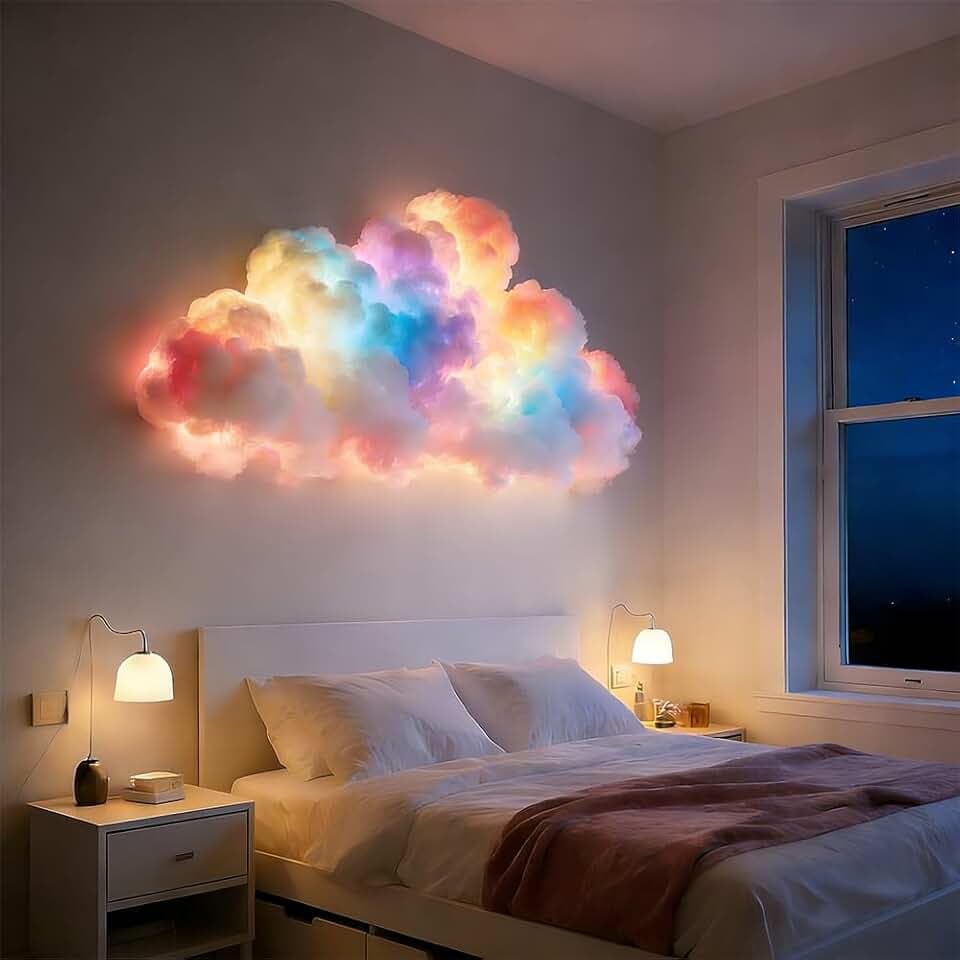 DIY Gewitterwolken Licht 200cm RGB 3D Wolken Leuchte für Wand Decke Deko