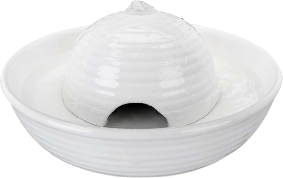 TRIXIE elektronischer Wasserspender "Trinkbrunnen Vital Flow Mini, Keramik, 0,8 l/ø 24 × 10 cm, weiß" - 24468