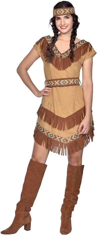 amscan Indianer Kostüm für Erwachsene Damen