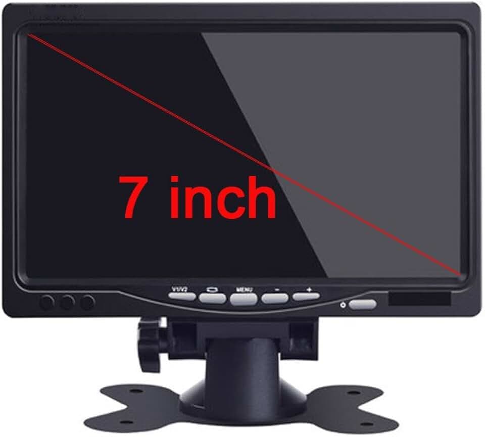 7" Allround-Rückfahrmonitor für Rückfahr- & Front-Kamera / 12-24 Volt/Kamerastromversorgung/Bildspiegelung / 2 Videoeingänge/e-Zulassung/Transporter Camping LKW/Select-Serie