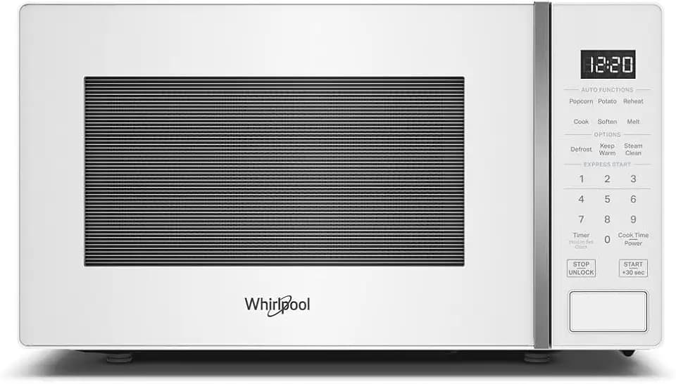 Whirlpool WMCS3018RW Countertop Microwave, 0.7 Cu. Ft, White