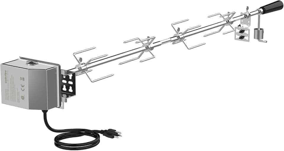 onlyfire Universal Grill Rotisserie Kit, 45"-53" x 1/2" Hexagon Spit Rod