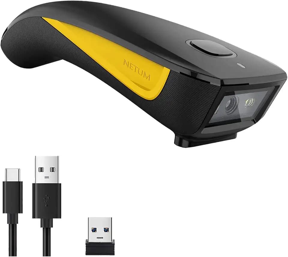 NETUM C750 Wireless Barcode Scanner Bluetooth Kompatibel Kleine Tasche USB 1D 2D QR Code Scanner für Inventar, Barcode Image Reader für Tablet iPhone iPad Android iOS PC POS.