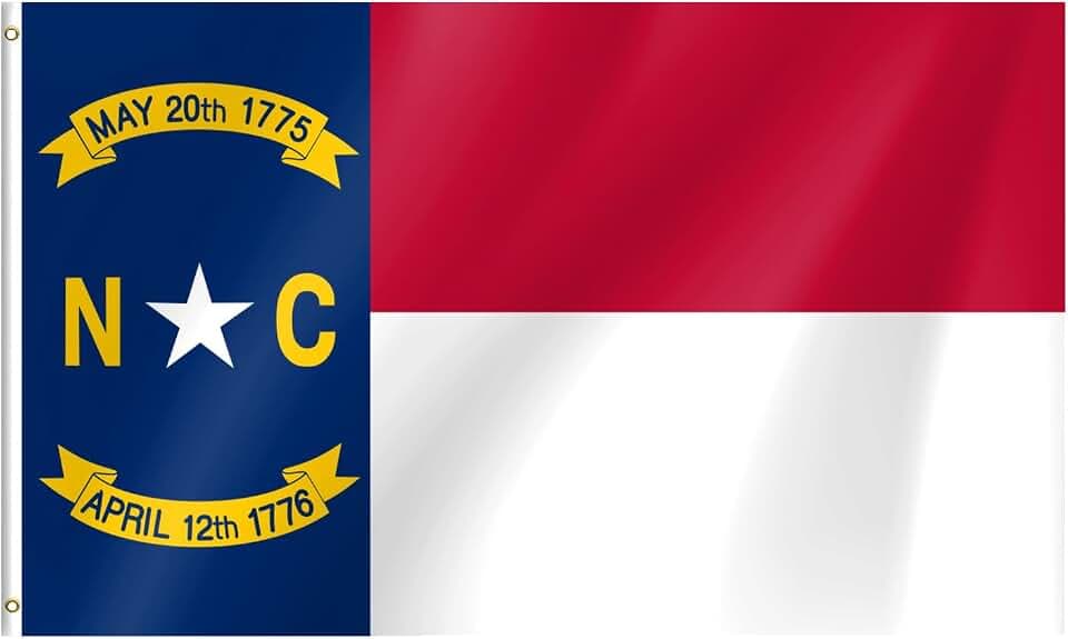 mflagperft North Carolina Flag 3x5 Ft, State Flags for Indoor Outdoor Decor