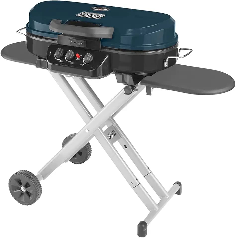 Coleman RoadTrip 285 Portable Propane Grill, 3 Burners, Blue