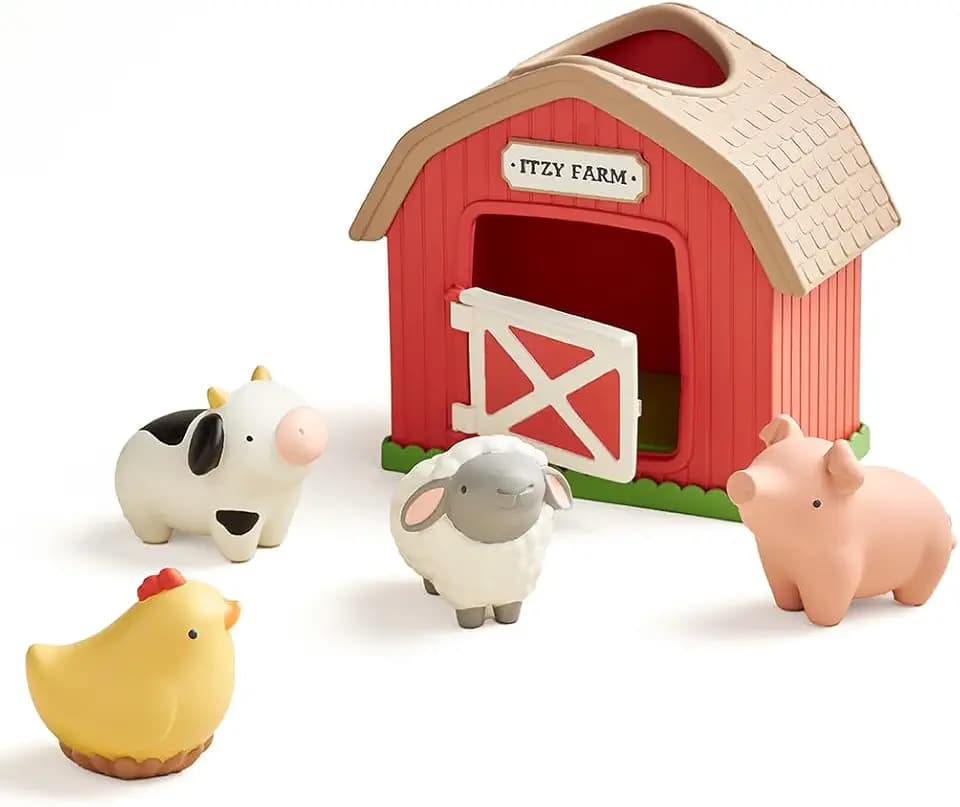 Itzy Ritzy Put & Take Learning Toy - Sensory Activity Toy for Babies (Farm)