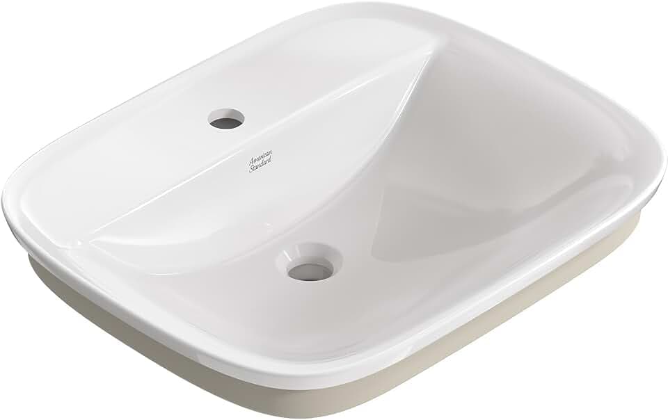 American Standard 1721001.020 Aspirations Drop-In Bathroom Sink, White