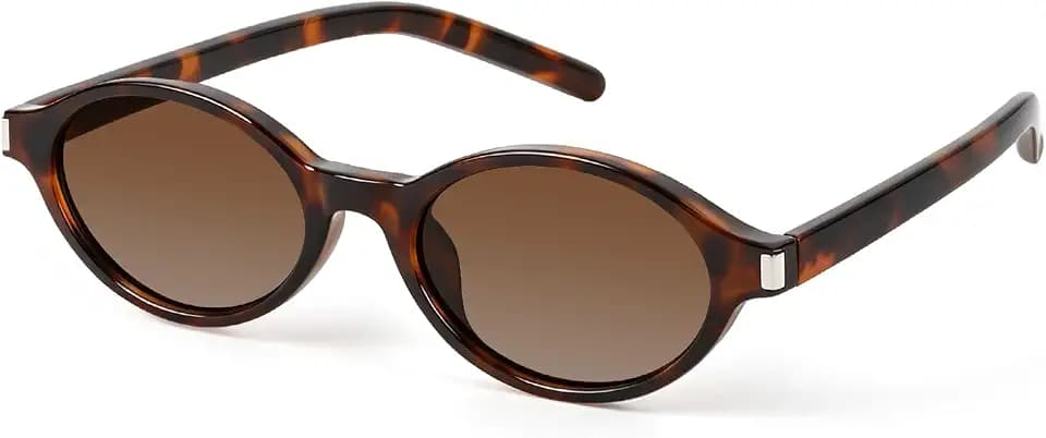 DrRelax Retro Oval Sunglasses Womens Trendy 90s Small Vintage Sun glasses