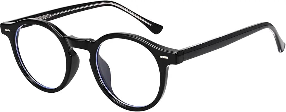 Dollger Blue Light Glasses for Women Men Retro Round Trendy Blue Light Blocking Glasses Circle Acetate Frame