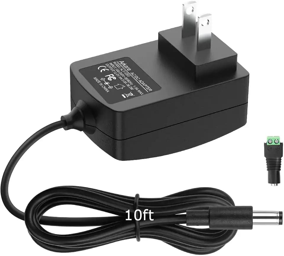 12V 3A Power Supply Adapter 36W 10FT AC 100V-240V to DC 12V 3A Power Cord