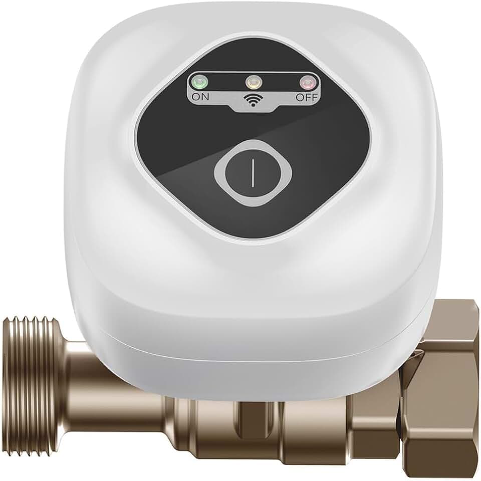 Intelligentes WiFi-Kugelventil, automatisches Wasserabsperrventil, unterstützt APP-Steuerung/3 Timing-Modi/Wasser- und Gasleckalarm, Assistant für Home Intelligence
