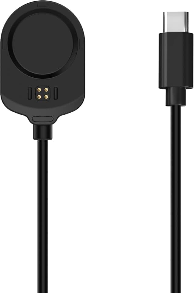 Compatible with Garmin MARQ 2 Series Watch Type-C Charger Dock Station for MARQ 2 Athlete/Adventurer/Captain/Golfer/Aviator/Driver/Commander Safety Charging Cable Replacement Cord Stand (Black)
