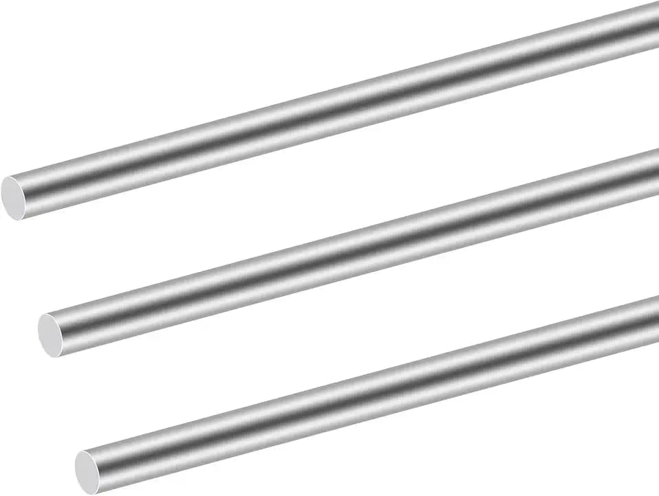 304 Edelstahl Rundstab, 8 mm x 250 mm Metall Solide Runde Welle Stäbe für RC Modellautos, Gartendekoration, DIY Handwerk (3PCS)