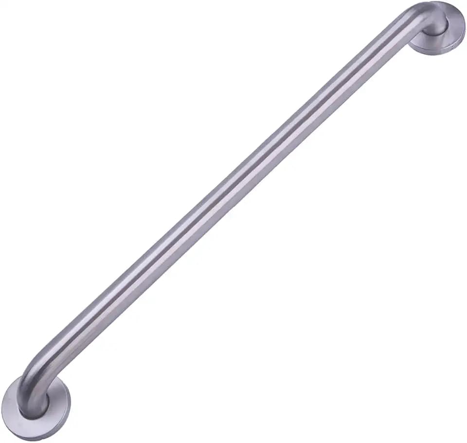 Amazon Basics Bathroom Handicap Safety Grab Bar, 42 Inch Length, 1.25 Inch Diameter, 500LBs Capacity, ADA Compliant, Stainless Steel