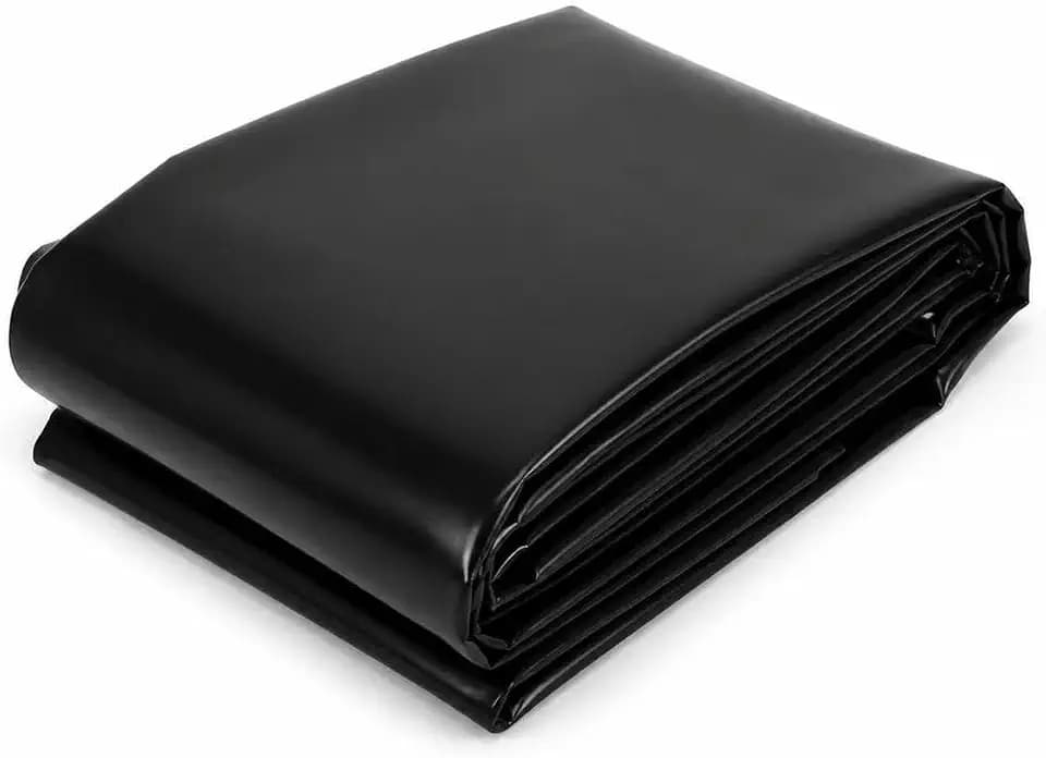 DGSL Teichfolie Schwarz 0,2mm HDPE Schwerlast, wasserdicht & reißfest, Flexible Teichplane für Gartenteich Fischteich Brunnen (2m x 2m x 0.2mm)
